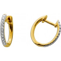 Diamant Creolen 0.25ct Gold 585 14 Karat Lab Grown Brillanten IGI