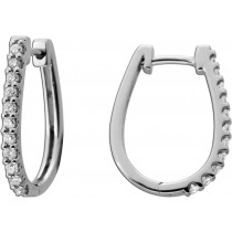 Creolen Hoops Platin 950 Natur Diamanten 0.25ct