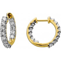 Diamant Creolen 2ct Gold 585 14K Lab Grown Diamanten IGI Zertifikat