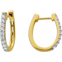 Diamant Creolen 0.5ct Gold 585 14k Lab Grown Diamanten IGI Zertifikat