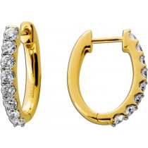 Brillant Creolen 1ct Gold 585 14K Lab Grown Diamanten IGI Zertifikat