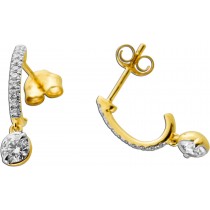 Brillant Ohrstecker 0.54ct Gold 585 14K Lab Grown Diamanten