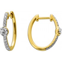 Diamant Creolen 0.50ct Gold 585 14K Lab Grown Diamanten