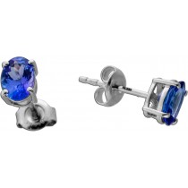 Tansanit Ohrstecker Platin 950 blaue Natur Edelsteine 1.50ct