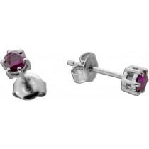 Brillant Ohrstecker Platin 950 pinke Natur Diamanten 0.50ct
