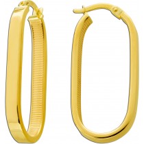 Ovale Hoops Creolen Gold 333 8 Karat halbmassiv
