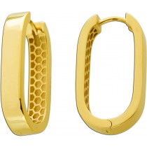 Ovale Creolen Hoops Gold 333 8 Karat halbmassiv