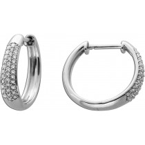 Diamant Creolen Weißgold 375 9K Lab Grown Diamanten 0.20ct.