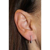 Brillant Creolen Weißgold 375 9K Lab Grown Diamanten 0.18ct