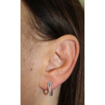 Diamant Creolen Weißgold 375 9K Lab Grown Diamanten 0.20ct