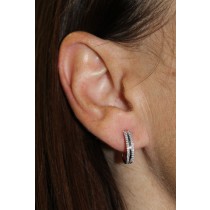 Diamant Creolen Weißgold 375 9K Lab Grown Diamanten 0.20ct