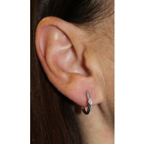 Brillant Creolen Weißgold 375 9K Lab Grown DIamanten 0.15ct