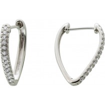 Brillant Creolen Weißgold 375 9K Lab Grown Diamanten 0.10ct