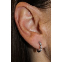 Diamant Creolen Weißgold 375 9K Lab Grown Diamanten 0.07ct