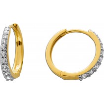 Diamant Creolen Gold 375 9K Lab Grown Diamanten 0.50ct