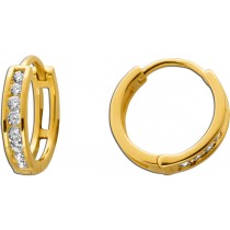 Brillant Creolen Gold 375 9K Lab Grown Diamanten 0.16ct