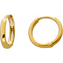 Klapp Scharnier Creolen 12mm Gold 375 9K