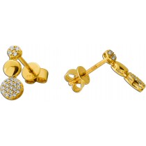 Diamant Ohrstecker Gold 585 14K Natur Diamanten 0.18ct