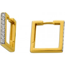 Diamant Creolen Gold 375 9K Lab Grown Diamanten 0.30ct