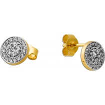 Halo Diamant Ohrstecker Gold 585 14K Natur Diamanten 1.15ct