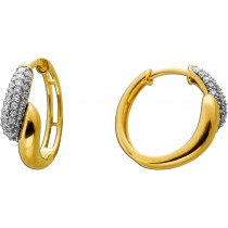 Diamant Creolen 15mm Gold 585 14K Diamanten 0.25ct 