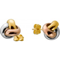 Trinity Ohrstecker Gold Weißgold Rosegold 333 8K Knoten Design