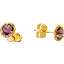 Amethyst Ohrstecker Gold 585 14K lila nat. Amethyste 0.70ct