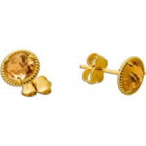 Citrin Ohrringe Gold 585 14K gelbe nat. Citrine 1.4ct