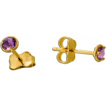 Amethyst Ohrringe Gold 585 14K lila nat. Amethyste 0.25ct