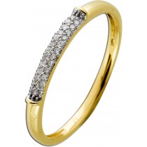 Ring Gelbgold 585 mit 25 Brillanten zus. 0,08ct W/SI  16-20mm 
