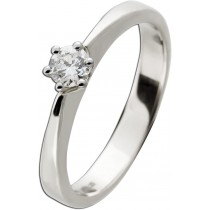Brillant Solitärring Weißgold 585 14 K 0.25ct TW VSI 