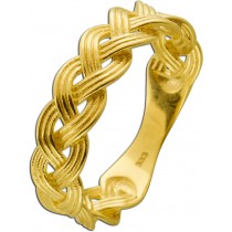 Geflochtener Ring Gelbgold 333 8 Karat Zopf Design