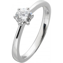 Solitärring 0.50ct F VSI Weißgold 585 14K Lab Grown Diamond 