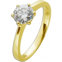 Solitärring 1.0 ct.F VS Gold 585 14 K Lab Grown Diamond IGI Zertifikat