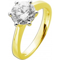 Solitärring 2.0ct Gelbgold 585 14K Lab Grown Diamond IGI Zertifikat