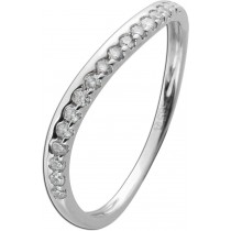 Brillant Ring Weißgold 585 14K Diamanten 0.20ct W SI