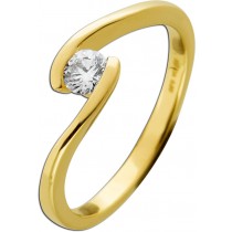 Solitärring Verlobungsring Gelbgold 585 14K Solitär Diamant 0.25ct