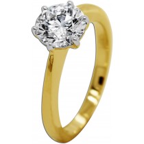 Solitärring 1,5ct F VSI Gelbgold 585 Lab Grown Diamant IGI Zertifikat