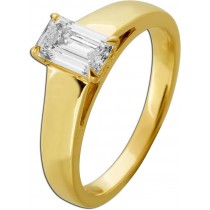 Diamant Ring 1.0ct Gold 585 14 Karat Lab Grown Brillant Solitär