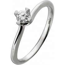 Verlobungsring Platin 950 Solitär Brillant 0.20ct TW SI