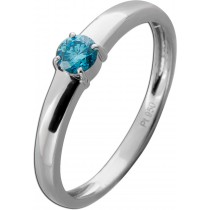 Diamantring Platin 950 blauer Diamant 0.25ct Verlobungsring