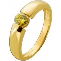 Diamantring Gold 585 14K gelber Diamant 0.50ct Verlobungsring