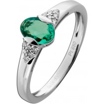  Smaragdring Platin 950 Diamanten Natur Edelsteine