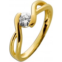 Brillantring 0.50ct Gold 585 14K Solitär Lab Grown Diamant IGI