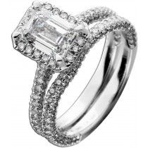 Diamantring Set 3.0ct Weissgold 585 14K Lab Grown Brillanten Vorsteckring IGI