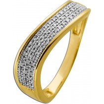 Diamant Ring Endlos Gold 585 14k  Natur Diamanten 0.17ct
