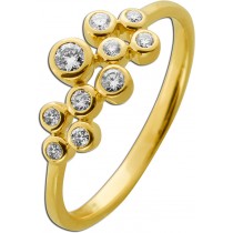 Brillant Ring Gold 585 14K Natur Diamanten 0.24ct