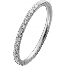 Memoire Ring Weißgold 585 14K Natur Diamanten 0.50ct 