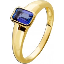 Tansanit Ring Gold 375 9K lila Natur Edelstein 0.95ct