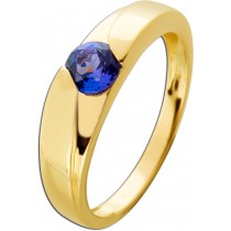 Tansanit Ring Gold 375 9K lila Natur Edelstein 0.55ct
